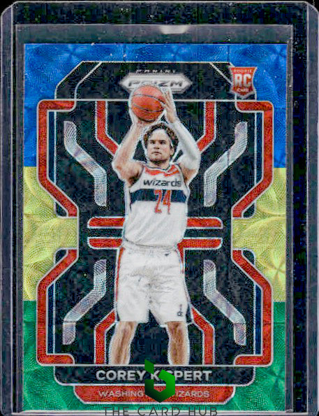 2021-22 Panini Prizm #275 Corey Kispert Choice Blue Yellow and Green RC