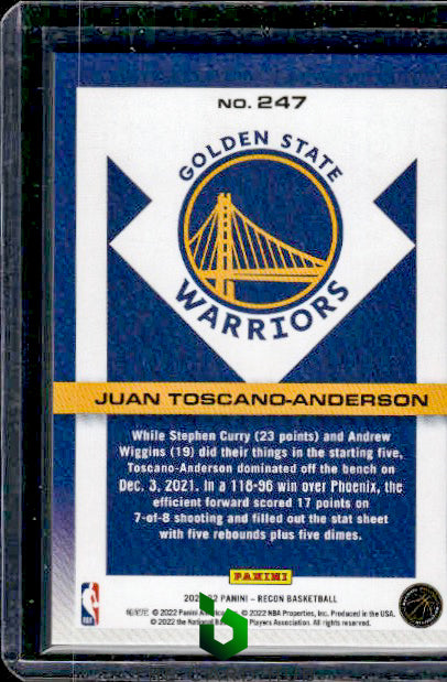 2021-22 Panini Recon #247 Juan Toscano-Anderson RC