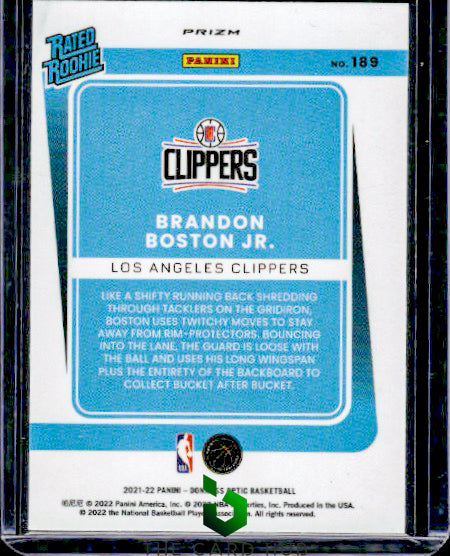 2021-22 Donruss Optic #189 Brandon Boston Jr. Choice Prizm RC