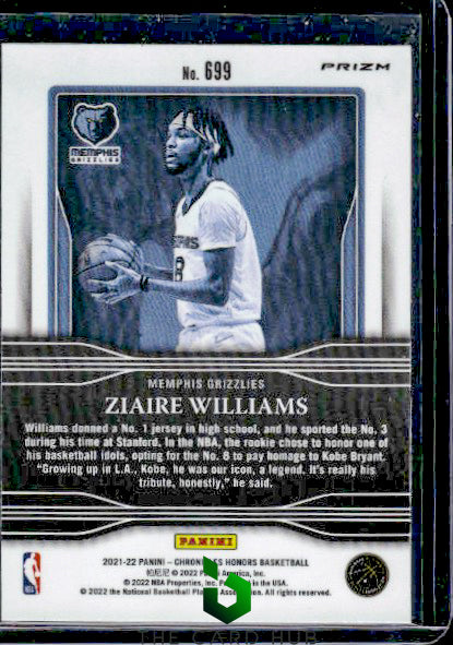 2021-22 Panini Chronicles #699 Ziaire Williams Silver