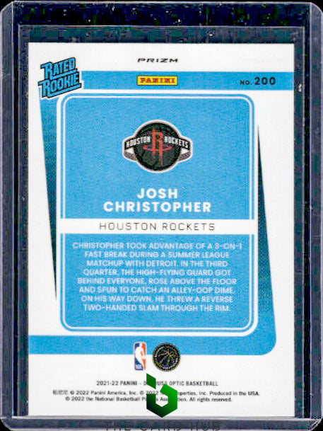 2021-22 Donruss Optic #200 Josh Christopher Holo RC