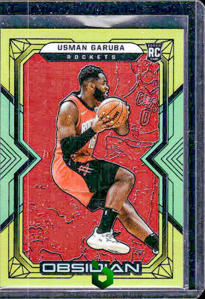 2021-22 Panini Obsidian #188 Usman Garuba Red Yellow Green Flood #/99 RC