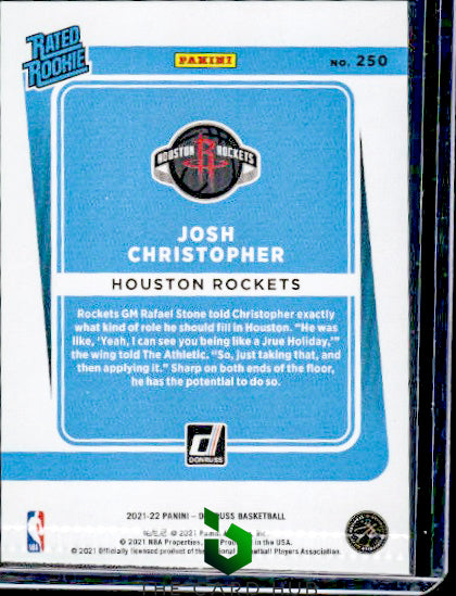 2021-22 Donruss #250 Josh Christopher Choice Red ERROR #/99 RC