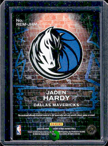 2022-23 Panini Court Kings #REM-JHM Jaden Hardy Rookie Expression Mem RC