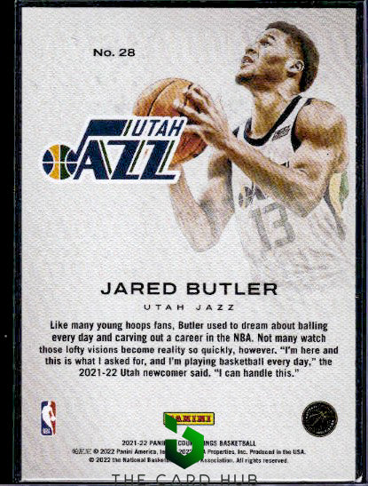 2021-22 Panini Court Kings #28 Jared Butler Works in Progress RC