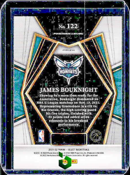 2021-22 Panini Select #122 James Bouknight Cosmic Prizms RC