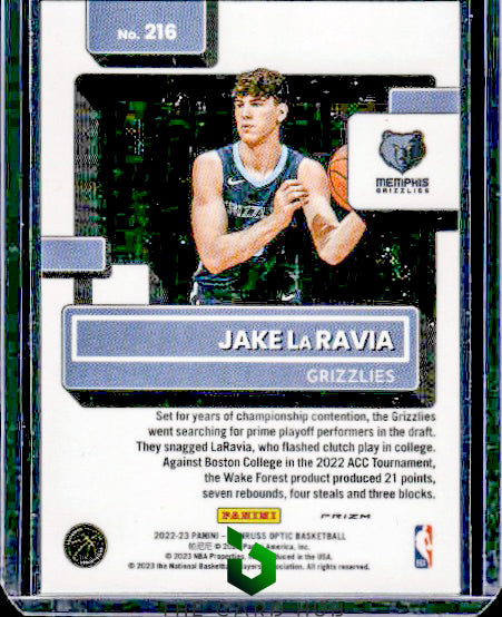 2022-23 Donruss Optic #216 Jake LaRavia Choice RC