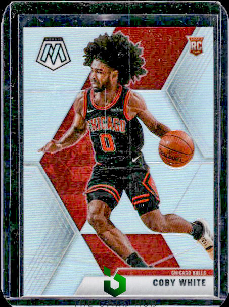 2019-20 Panini Mosaic #211 Coby White Silver Prizm RC