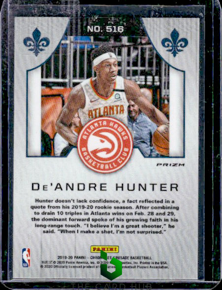 2019-20 Panini Chronicles #516 De'Andre Hunter Silver RC