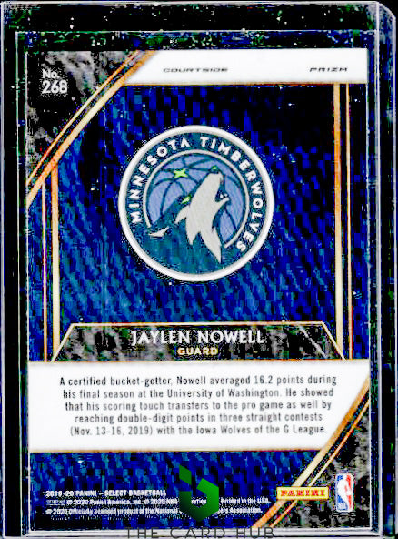 2019-20 Panini Select #268 Jaylen Nowell Red Wave Prizms RC