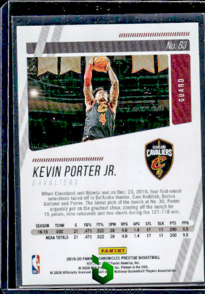 2019-20 Panini Chronicles #63 Kevin Porter Jr. Blue #/99 RC