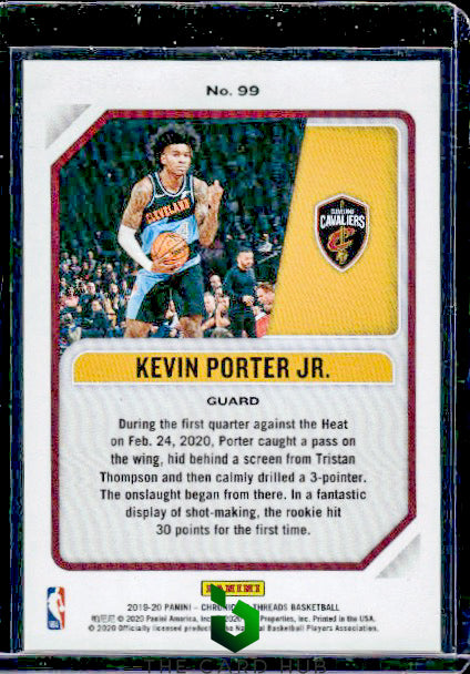 2019-20 Panini Chronicles #99 Kevin Porter Jr. Blue #/99 RC