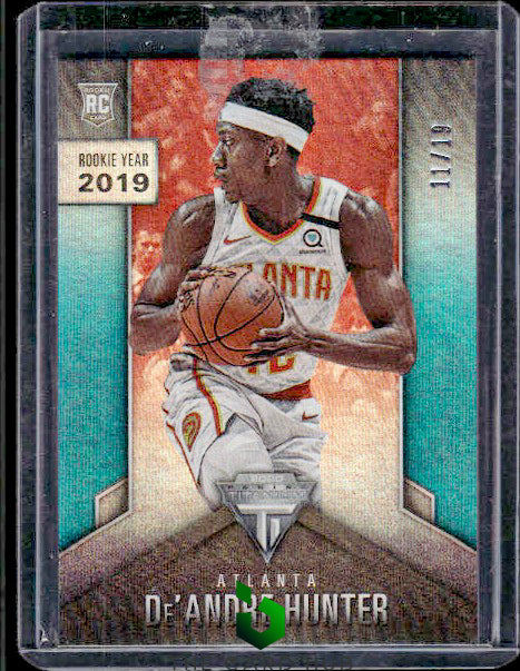 2019-20 Panini Chronicles #449 De'Andre Hunter Titanium Draft Year #/19 RC