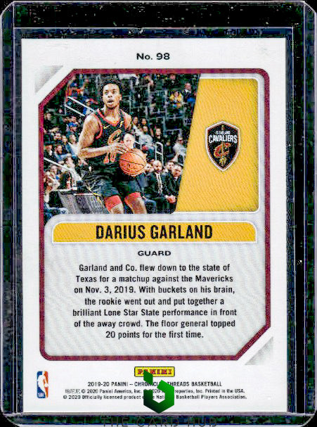 2019-20 Panini Chronicles #98 Darius Garland Teal RC