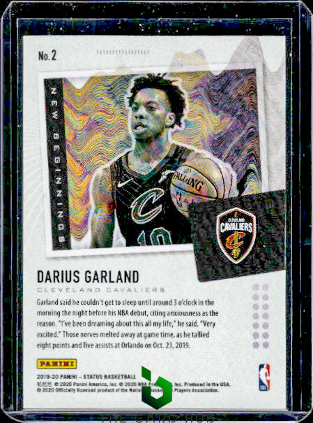 2019-20 Panini Status #2 Darius Garland New Beginnings White Diamonds #/125 RC