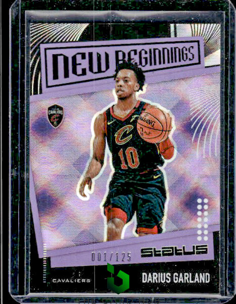 2019-20 Panini Status #2 Darius Garland New Beginnings White Diamonds #/125 RC