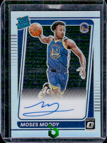 2021-22 Donruss Optic #184 Moses Moody Rated Rookies Signatures Holo RC