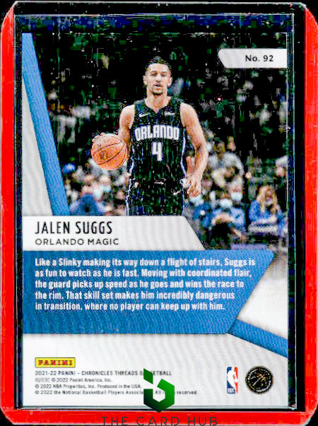 2021-22 Panini Chronicles #92 Jalen Suggs Purple #/49 RC