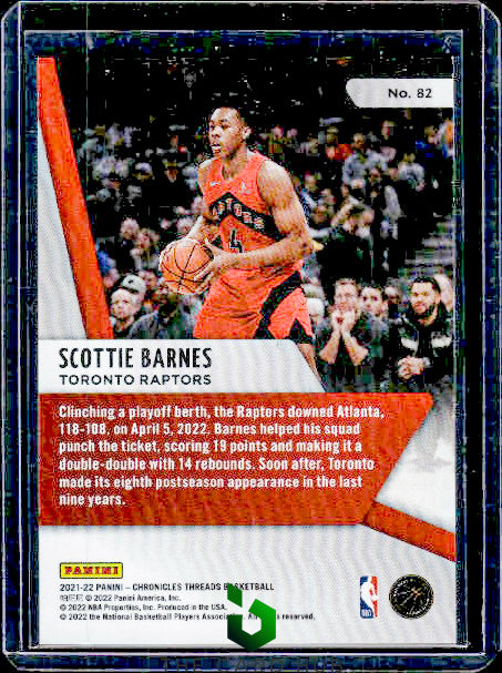 2021-22 Panini Chronicles #82 Scottie Barnes Blue #/99 RC