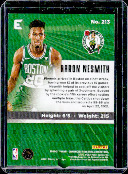 2020-21 Panini Chronicles #213 Aaron Nesmith Blue #/99 RC