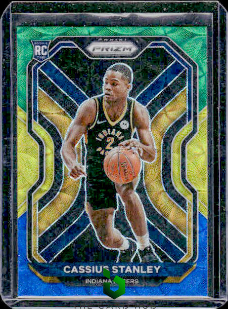 2020-21 Panini Prizm #285 Cassius Stanley Choice Blue, Yellow and Green RC