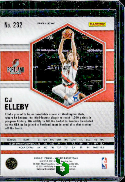 2020-21 Panini Mosaic #232 CJ Elleby Mosaic Choice Red and Green RC