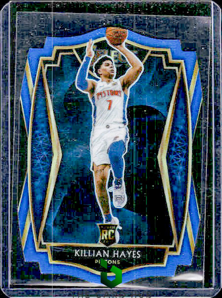 2020-21 Panini Select #181 Killian Hayes Blue Prizms Die Cut #/249 RC