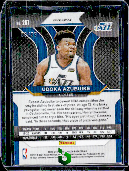 2020-21 Panini Prizm #267 Udoka Azubuike Purple Prizms #/99 RC