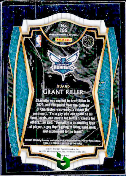 2020-21 Panini Select #166 Grant Riller Maroon Prizms Die Cut #/175 RC