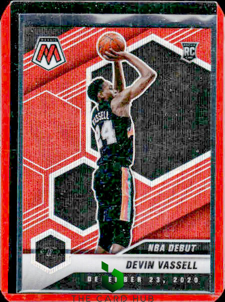 2020-21 Panini Mosaic #278 Devin Vassell Mosaic Red Wave RC