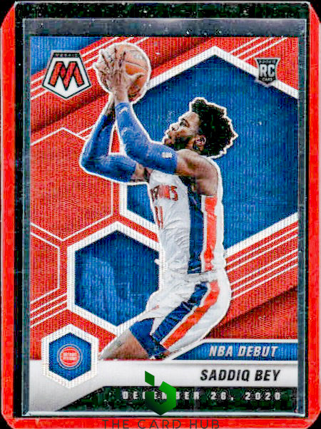 2020-21 Panini Mosaic #276 Saddiq Bey Mosaic Red Wave RC