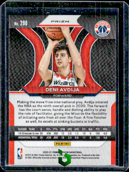 2020-21 Panini Prizm #290 Deni Avdija Silver Prizms RC