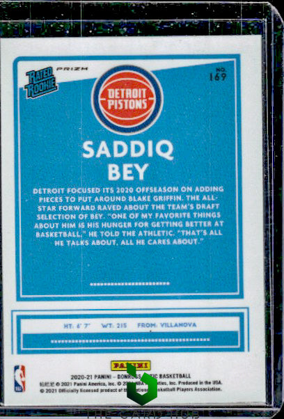 2020-21 Donruss Optic #169 Saddiq Bey Holo RC