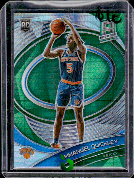 2020-21 Panini Spectra #106 Immanuel Quickley Asia Green RC