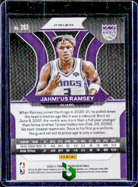 2020-21 Panini Prizm #263 Jahmi'us Ramsey Fast Break Prizms RC