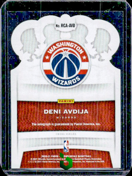 2020-21 Panini Crown Royale #RCA-AVD Deni Avdija Rookie Crown Autographs #/99 RC