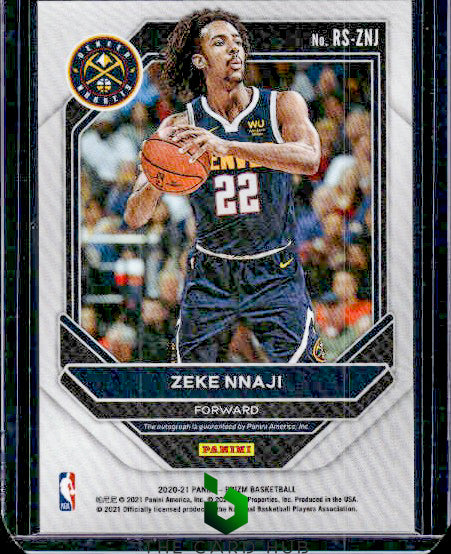 2020-21 Panini Prizm #RS-ZNJ Zeke Nnaji Rookie Signatures RC