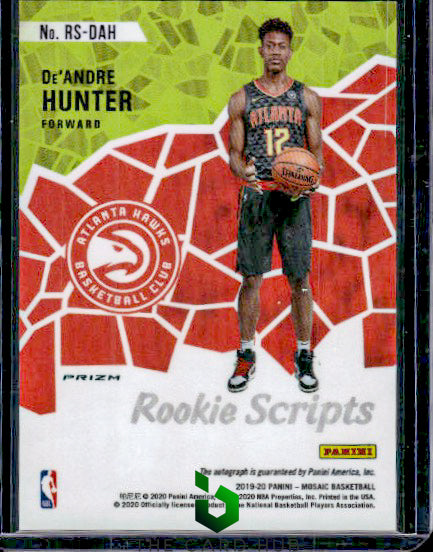 2019-20 Panini Mosaic #RS-DAH De'Andre Hunter Rookie Scripts RC