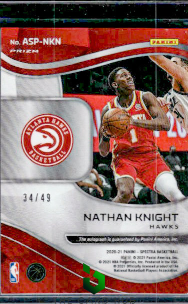 2020-21 Panini Spectra #ASP-NKN Nathan Knight Aspiring Autographs #/49 RC