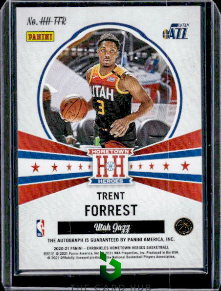 2020-21 Panini Chronicles Trent Forrest Hometown Heroes Rookie Auto Gold #/10 RC