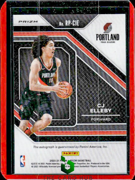 2020-21 Panini Prizm #RP-CJE CJ Elleby Rookie Penmanship Prizms Blue Wave RC