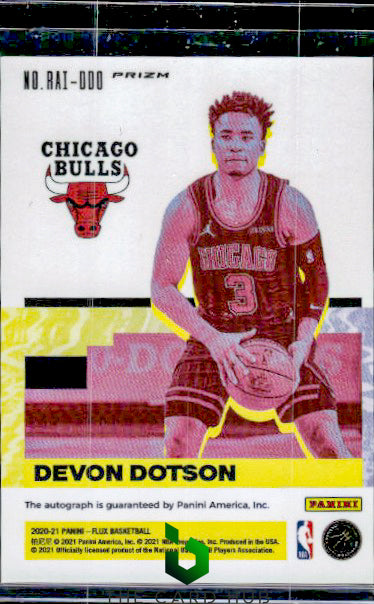 2020-21 Panini Flux #RAI-DDO Devon Dotson Influx Rookie Autographs Silver RC