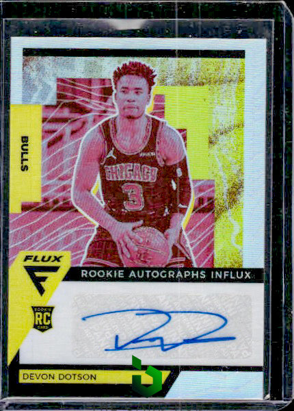 2020-21 Panini Flux #RAI-DDO Devon Dotson Influx Rookie Autographs Silver RC