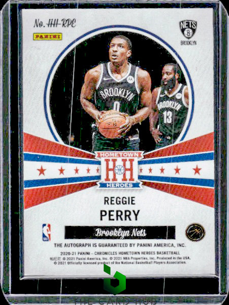 2020-21 Panini Chronicles Reggie Perry Hometown Heroes Rookie Auto #/199 RC