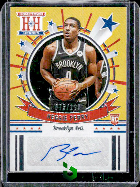 2020-21 Panini Chronicles Reggie Perry Hometown Heroes Rookie Auto #/199 RC