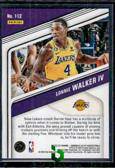 2022-23 Donruss Elite #112 Lonnie Walker IV Purple #/49