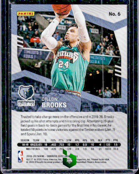 2019-20 Donruss Elite #6 Dillon Brooks Aspirations #/76