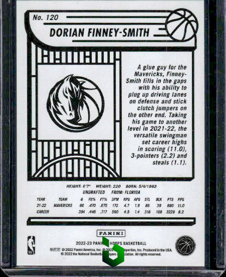 2022-23 Hoops #120 Dorian Finney-Smith Artist Proof #/25