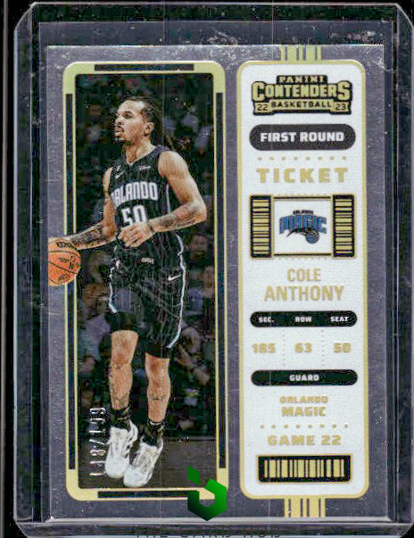 2022-23 Panini Contenders #52 Cole Anthony First Round Ticket #/199