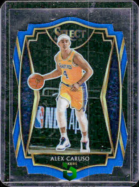 2020-21 Panini Select #145 Alex Caruso Blue Prizms Die Cut #/249